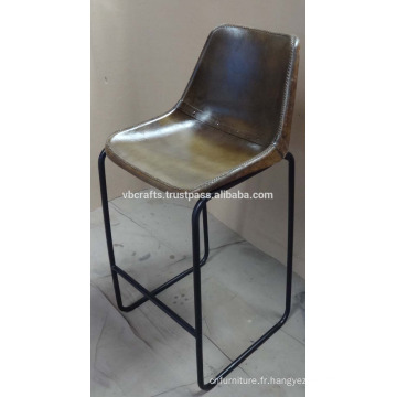 Chaise de bar en cuir Style industriel